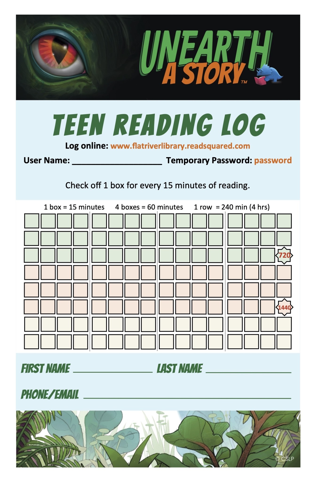 Teen Reading Log