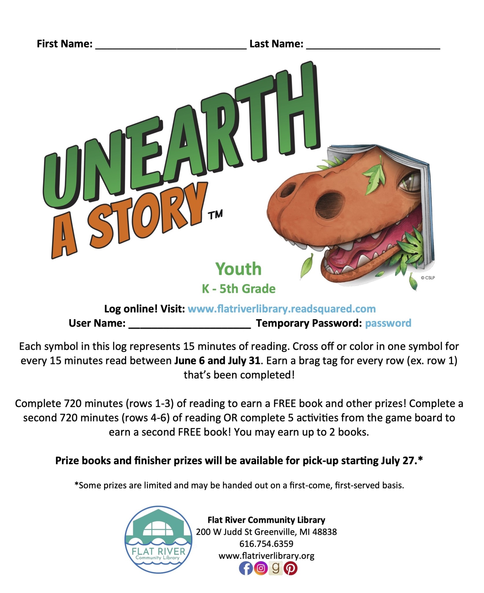 Youth Reading Log